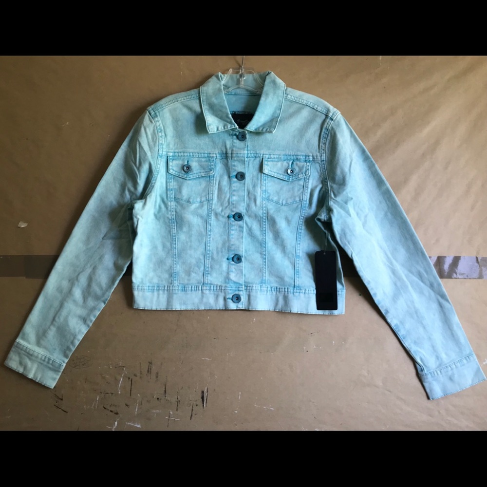 NWT Boom Boom Jeans Lt turquoise Denim Jacket